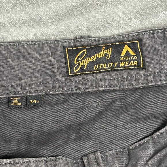 Superdry - Men's Heavy Cargo Shorts Sz 34 - Picture 6 of 8